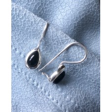 657 boucles d'oreilles  onyx, argent sterling